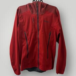 Patagonia Upstride Jacket Men's Medium Red Softshell Ski Touring Recco Reflector